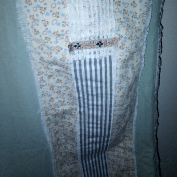 Patchwork Wide Leg Pants - Picture 9 of 11